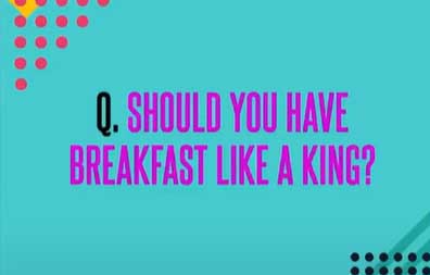 JALDI FIT: BREAKFAST Eating a healthy breakfast is a great start to the day